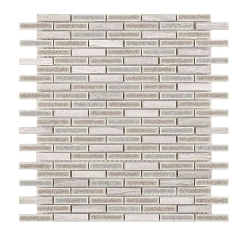3/8 x 2 Garnet Linear Bridesmaids Mosaic Wall Tile