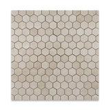 Crema Marfil Marble Honed 2" Hexagon Mosaic Tile