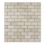 2 X 4 Crema Marfil Marble Tumbled Brick Mosaic Tile