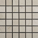 1 X 1 Crema Marfil Marble Polished Mosaic Tile