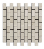 1 X 2 Crema Marfil Marble Polished Brick Mosaic Tile