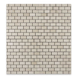 1 X 2 Crema Marfil Marble Honed Brick Mosaic Tile