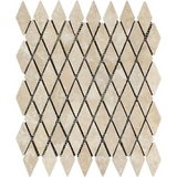 Durango Cream Travertine 1" Diamond Tumbled Mosaic Tile