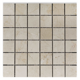 2 X 2 Crema Marfil Marble Polished Mosaic Tile