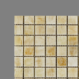 1 X 1 Honey Onyx Polished Mosaic Tile