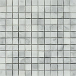 1 X 1 Bianco Venatino (Bianco Mare) Marble Honed Mosaic Tile-Marble Mosaic-American Tile Depot