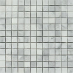 1 X 1 Bianco Venatino (Bianco Mare) Marble Polished Mosaic Tile-Marble Mosaic-American Tile Depot