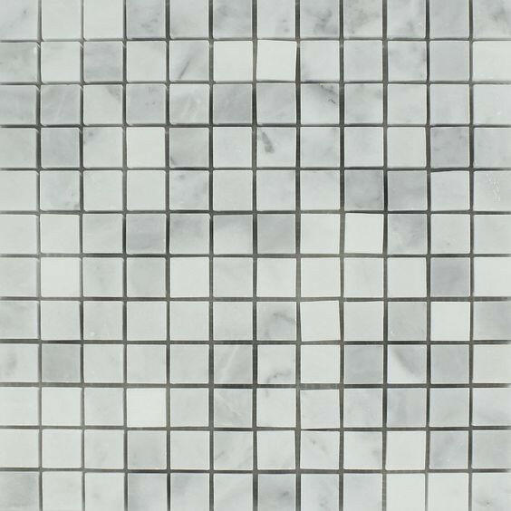 1 X 1 Bianco Venatino (Bianco Mare) Marble Polished Mosaic Tile-Marble Mosaic-American Tile Depot