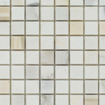 1 X 1 Calacatta Gold Marble Honed Mosaic Tile-Marble Mosaic-American Tile Depot