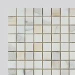 1 X 1 Calacatta Gold Marble Polished Mosaic Tile-Marble Mosaic-American Tile Depot