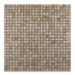 1 X 1 Cappuccino Marble Polished Mosaic Tile-Marble Mosaic-American Tile Depot