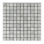 1 X 1 Carrara White Marble Polished Mosaic Tile-Marble Mosaic-American Tile Depot