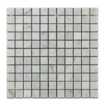 1 X 1 Carrara White Marble Polished Mosaic Tile-Marble Mosaic-American Tile Depot