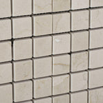 1 X 1 Crema Marfil Marble Polished Mosaic Tile-Marble Mosaic-American Tile Depot