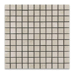 1 X 1 Crema Marfil Marble Polished Mosaic Tile-Marble Mosaic-American Tile Depot