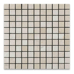 1 X 1 Crema Marfil Marble Tumbled Mosaic Tile-Marble Mosaic-American Tile Depot