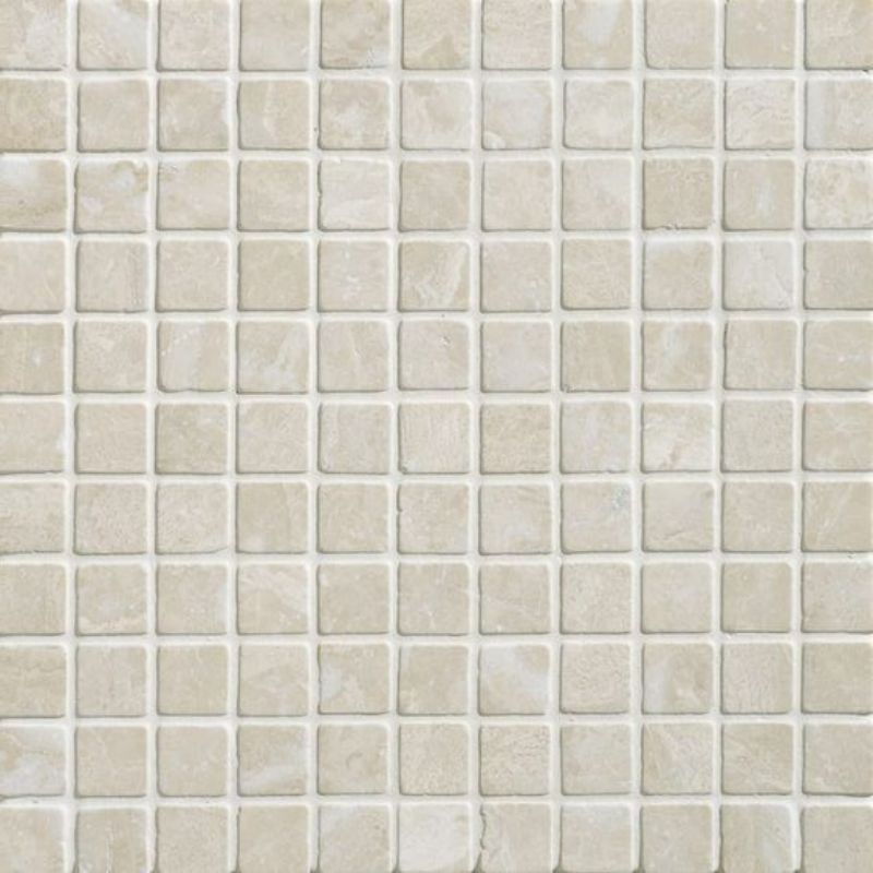 1 X 1 Diano Royal ( Queen Beige ) Marble Polished Mosaic Tile-Marble Mosaic-American Tile Depot