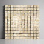 1 X 1 Durango Cream Travertine Tumbled Mosaic Tile-Travertine Mosaic-American Tile Depot