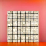 1 X 1 Durango Cream Travertine Tumbled Mosaic Tile-Travertine Mosaic-American Tile Depot