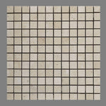 1 X 1 Ivory Travertine Tumbled Mosaic Tile-Travertine Mosaic-American Tile Depot