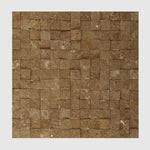 1 X 1 Noce Travertine Split-Faced Mosaic Tile-Travertine Mosaic-American Tile Depot