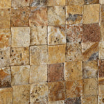 1 X 1 Scabos Travertine Split-Faced Mosaic Tile-Travertine Mosaic-American Tile Depot