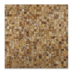 1 X 1 Scabos Travertine Split-Faced Mosaic Tile-Travertine Mosaic-American Tile Depot