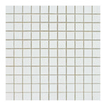 1 X 1 Thassos White Marble Honed Mosaic Tile-Marble Mosaic-American Tile Depot