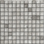 1 X 1 Tundra Gray (Atlantic Gray) Marble Honed Mosaic Tile-Marble Mosaic-American Tile Depot