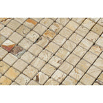 1 X 1 Valencia Travertine Tumbled Mosaic Tile-Travertine Mosaic-American Tile Depot