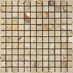 1 X 1 Valencia Travertine Tumbled Mosaic Tile-Travertine Mosaic-American Tile Depot