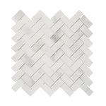 1 X 2 Calacatta Oliva Marble Honed Herringbone Mosaic Tile-Marble Mosaic-American Tile Depot