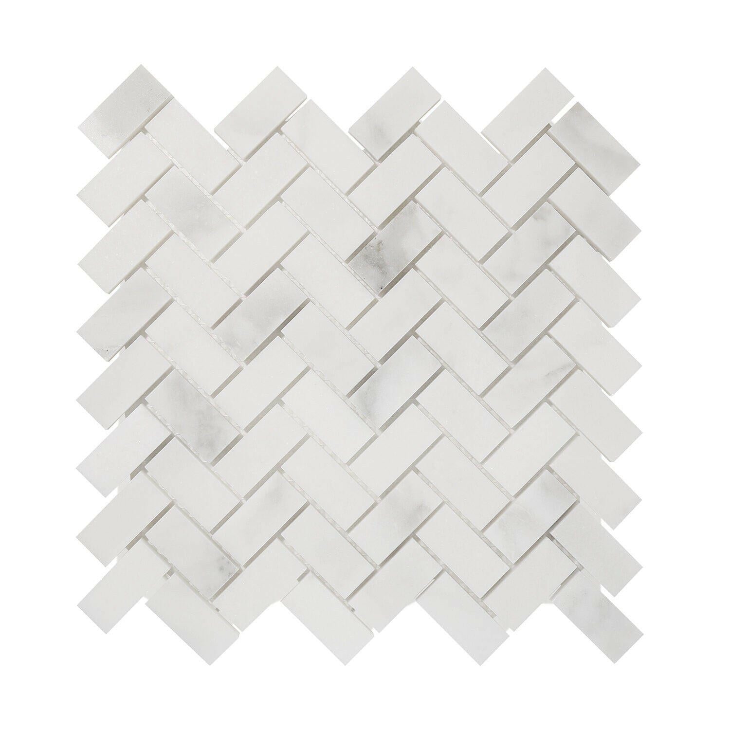 1 X 2 Calacatta Oliva Marble Honed Herringbone Mosaic Tile-Marble Mosaic-American Tile Depot