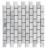 1 X 2 Carrara White Marble Honed Brick Mosaic Tile-Marble Mosaic-American Tile Depot