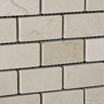 1 X 2 Crema Marfil Marble Honed Brick Mosaic Tile-Marble Mosaic-American Tile Depot