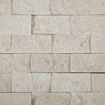 1 X 2 Crema Marfil Marble Split-Faced Mosaic Tile-Marble Mosaic-American Tile Depot