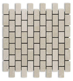 1 X 2 Crema Marfil Marble Tumbled Brick Mosaic Tile-Marble Mosaic-American Tile Depot