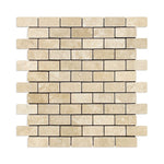 1 X 2 Durango Cream Travertine Tumbled Brick Mosaic Tile-Travertine Mosaic-American Tile Depot