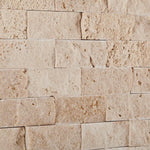 1 X 2 Ivory Travertine Split-Faced Brick Mosaic Tile-Travertine Mosaic-American Tile Depot