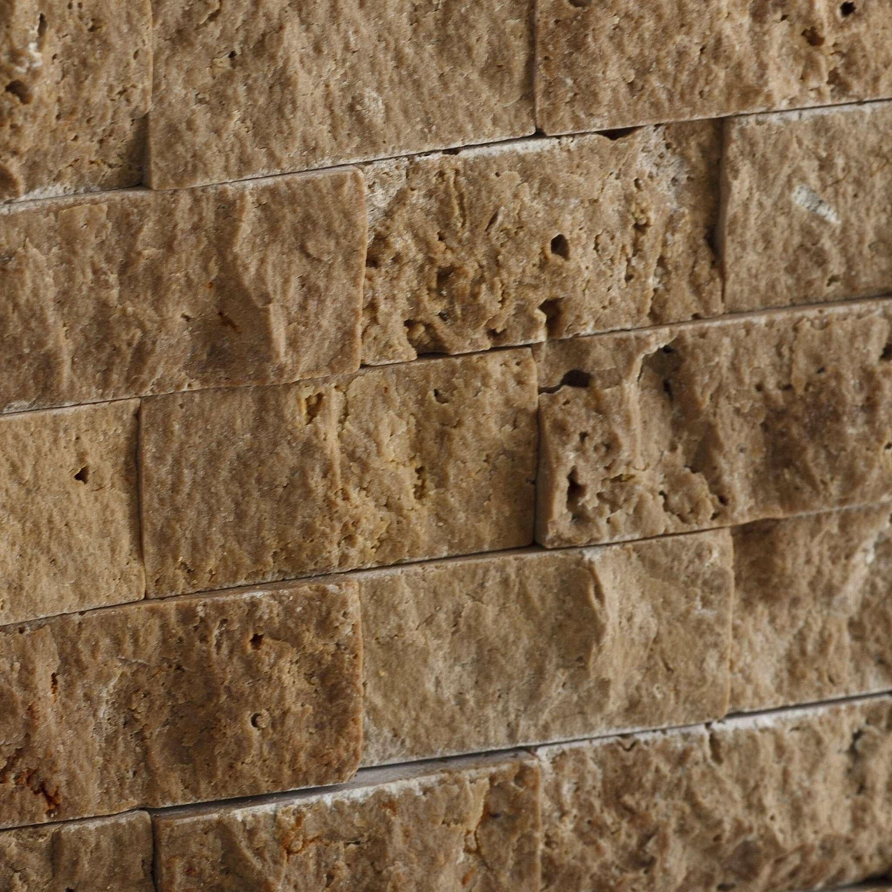 1 X 2 Noce Travertine Split-Faced Brick Mosaic Tile-Travertine Mosaic-American Tile Depot