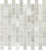 1 X 2 Tundra Gray (Atlantic Gray) Marble Polished Brick Mosaic Tile-Marble Mosaic-American Tile Depot