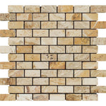 1 X 2 Valencia Travertine Tumbled Mosaic Tile-Travertine Mosaic-American Tile Depot