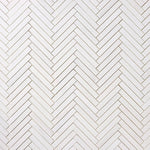 1 X 6 Bianco Dolomite Honed Herringbone Marble Mosaic Tile-Marble Mosaic-American Tile Depot