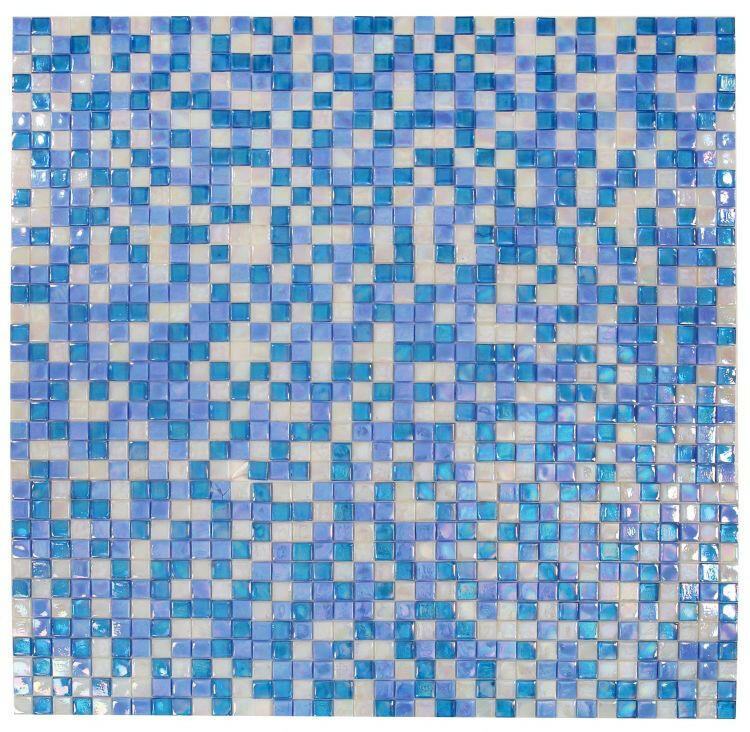 1 x 1 Aquarius Beach Square Glass Mosaic Tile-Glass Mosaic-American Tile Depot