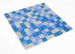 1 x 1 Aquarius Beach Square Glass Mosaic Tile-Glass Mosaic-American Tile Depot