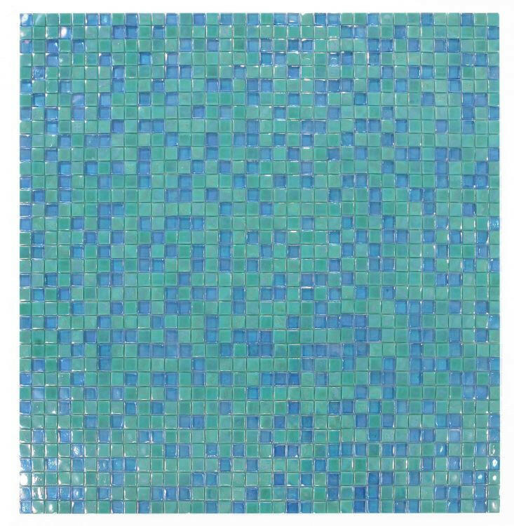 1 x 1 Aquarius Lake Square Glass Mosaic Tile-Glass Mosaic-American Tile Depot