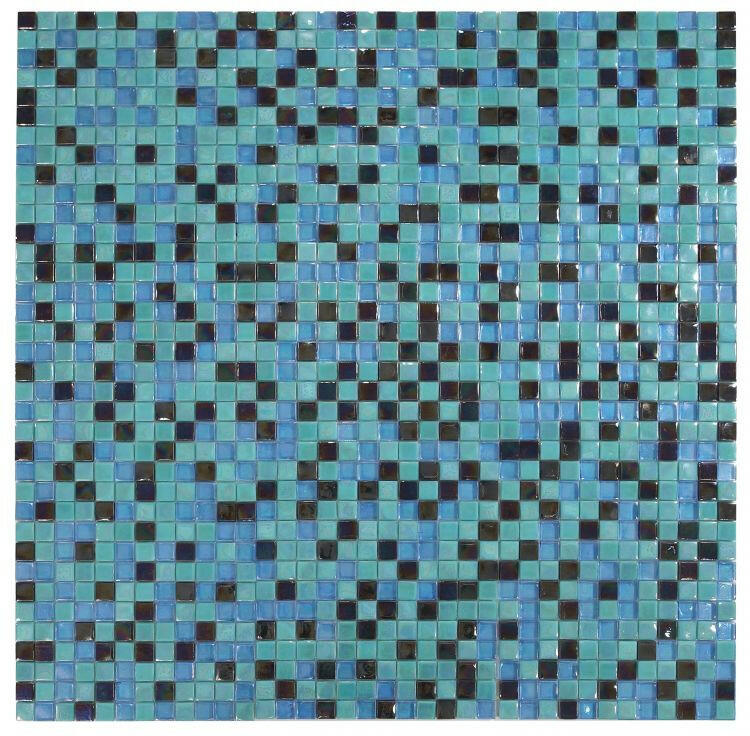 1 x 1 Aquarius Mermaid Square Glass Mosaic Tile-Glass Mosaic-American Tile Depot