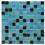 1 x 1 Aquarius Mermaid Square Glass Mosaic Tile-Glass Mosaic-American Tile Depot