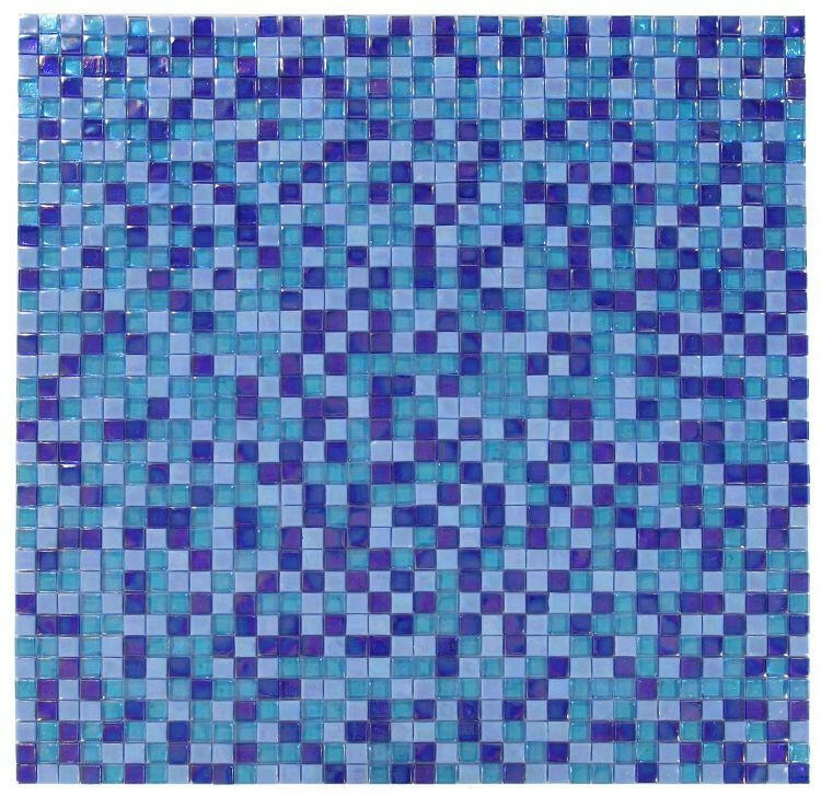 1 x 1 Aquarius Ocean Square Glass Mosaic Tile-Glass Mosaic-American Tile Depot