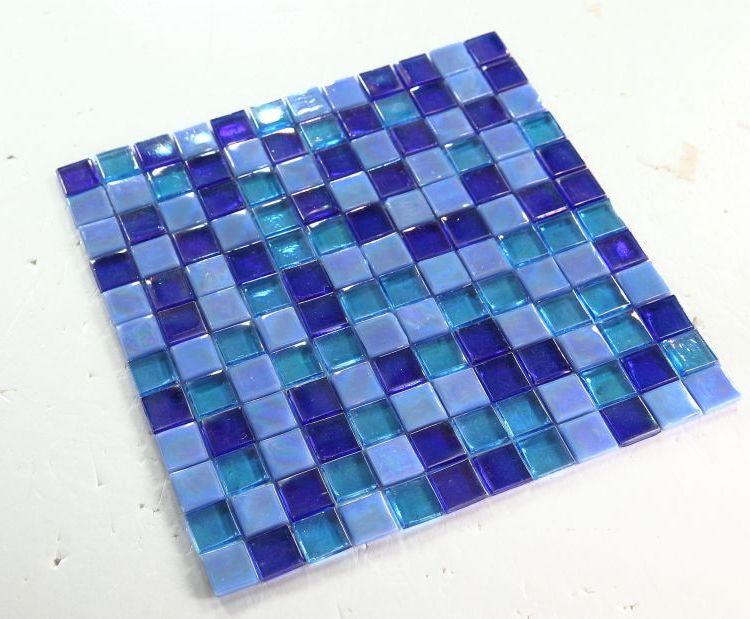 1 x 1 Aquarius Ocean Square Glass Mosaic Tile-Glass Mosaic-American Tile Depot